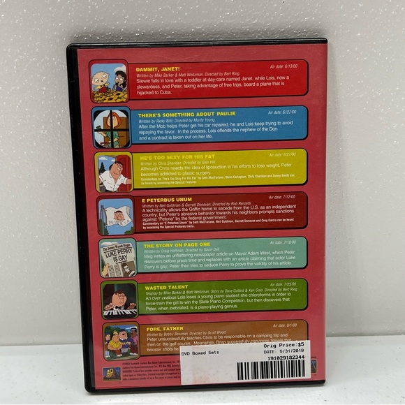Family Guy Season 2 Disc 4 DVD Episodes 15-21 Peter, Stewie Lois and Brian - Picture 2 of 2